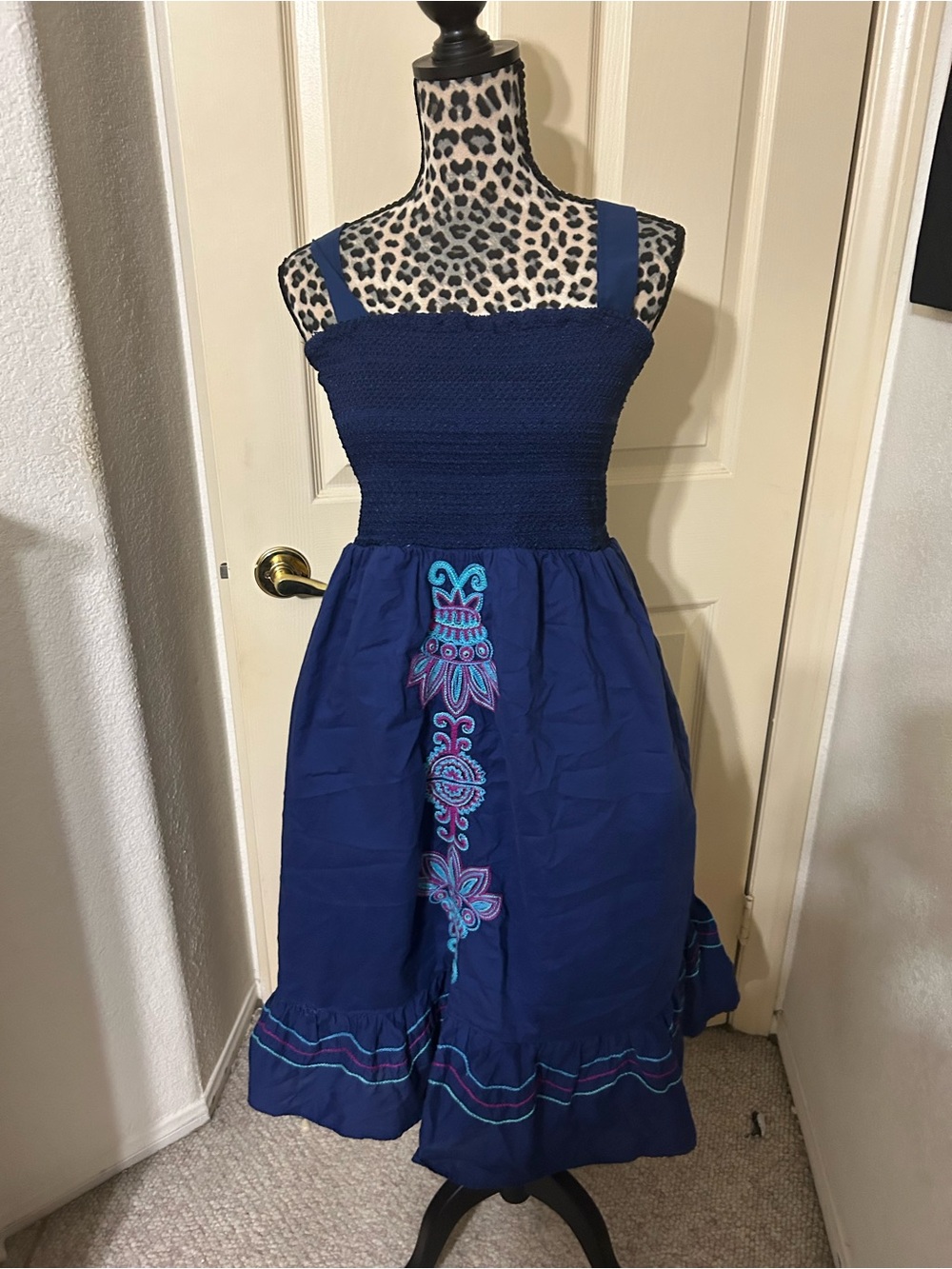 Blue Embroidered Sundress